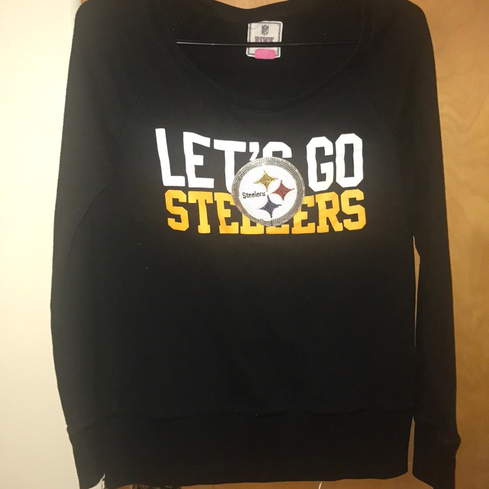 PINK steelers sweater